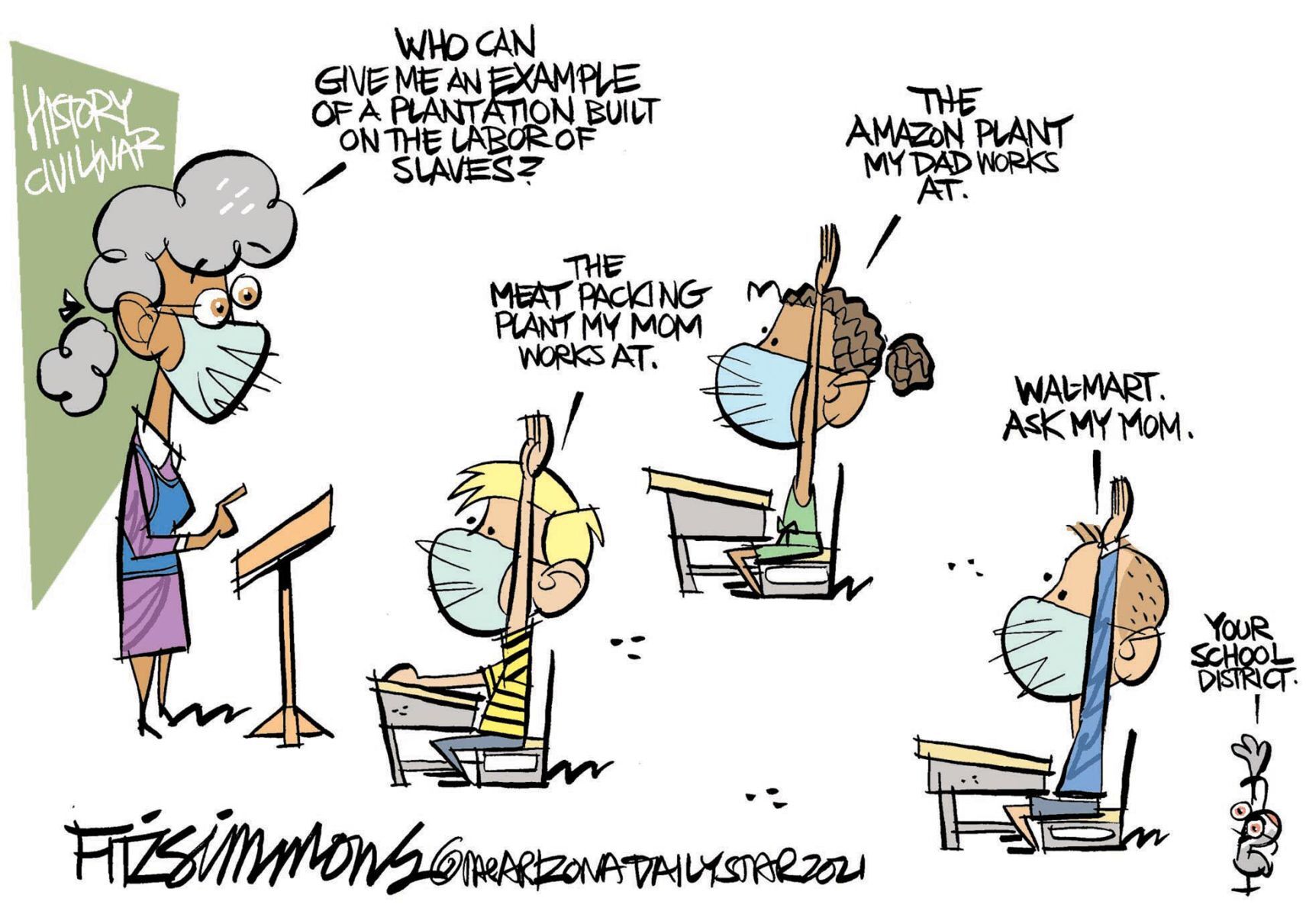 Daily Fitz Cartoon: American workers